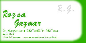 rozsa gazmar business card